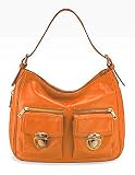 Marc Jacobs Leather Lisa Pocket Hobo Bag Orange
