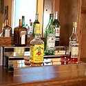 24-inch 3 Tier Liquor Bottle Shelf - Mirror Finish