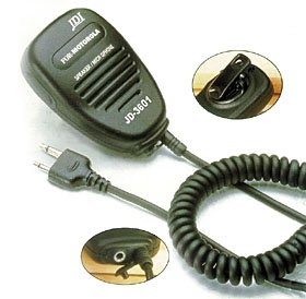 Mini Speaker Microphone for ADI/Icom/Standard/Yeasu Two-Way Radios and Cobra/Motorola FRS Series Family Radios w/Top Mounted Plugs (JD-3601)