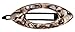 France Luxe Mini Cutout Oval on Plastic Tige Boule Barrette - Classic