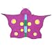 Kidorable Butterfly Infant Towel, Purple, 0-3 Years