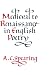 Medieval to Renaissance in English Poetry