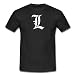 L Death Note T Shirt Black New (Large41-43