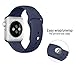 top4cus Apple Watch Band-Soft Silicone Replacement Sport Strap Iwatch Band-Medium/Large-Midnight Blue