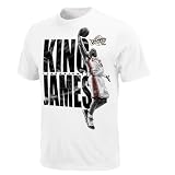 NBA Majestic Men's Cleveland Cavaliers Lebron James Swagger T-shirt, White, XX-Large