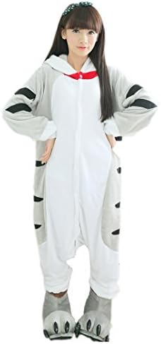 SimplelifeB Onesie Cat Kigurumi Pajamas Unisex Adult Cosplay Costume Animal (S (Height:59in-62in))