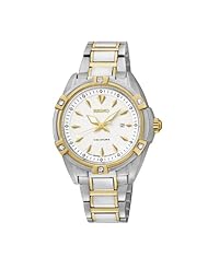 Seiko Velatura SXDF50P1 33mm Diamonds Silver Steel Bracelet & Case Anti-Reflective Sapphire Womens Watch