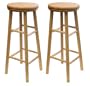 Winsome Wood 30-Inch Swivel Seat Barstool with Natural Finish, Set of 2