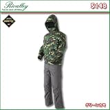 リバレイ(Rivalley) <strong>ゴアテックス</strong>カモレインスーツ グリーンカモ L 5148