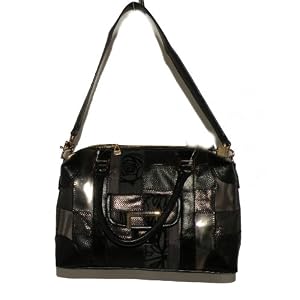 Liz Claiborne Black Met Multi Dr Satchel