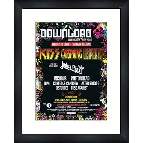DOWNLOAD FESTIVAL 2008 - Kiss, Offspring, Lost Prophets - Framed Original Advert