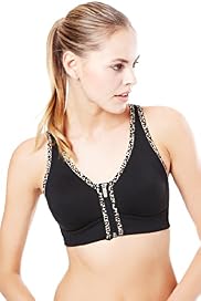 Zip Front Non-Wired Sports A-G Bra