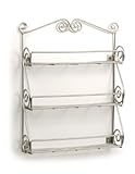 show Spectrum 43778 Scroll Wall Mount Spice Rack Boxed, Satin Nickel