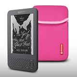 AMAZON KINDLE FIRE/ KINDLE KEYBOARD 3G + WiFi / KINDLE TOUCH 3G WiFi - PINK NEOPRENE CARRY POUCH CASE BY SHOCK SOCKby SHOCKSOCKS