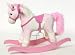 Rocking Horse Pink/White 66 cm