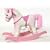 Rocking Horse Pink/White 66 cm