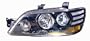 Driver and Passenger Side (Pair) Euro Black Projector Headlights