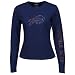 Reebok Buffalo Bills Navy Blue Ladies Giant Logo Too Long Sleeve T-shirt