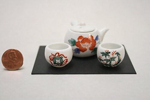 Dollhouse Ceramic Miniature Japanese Tea Set