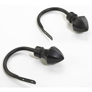 Buy Umbra Staff Set of 2 Curtain Holdbacks, Matte Black by Umbra now!