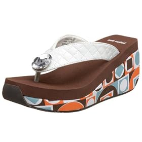 Not Rated Womens Hang Ten Wedge Sandal Not Rated Women's Hang Ten Wedge Sandal