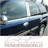 CHEVY TRAILBLAZER 02-07 CHROME STEEL WINDOW SILL 10PC