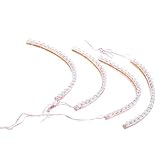 4 Pcs 24cm White LED Flexible Waterproof LED Light Strip for Cars, Motorcycles, Room Lighting, Garden, Outside Garage, Product Signs, Festival Lighting