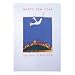 Jewish New Years Greeting Cards for Rosh Hashanah. White with Dove Over Jerusalem Skyline Design. "Shanah Tova Vemetoka" (Happy Sweet New Year) in Hebrew and Happy New Year in English. Made in Israel. Sold 12 Cards Per Order. Envelopes Included.