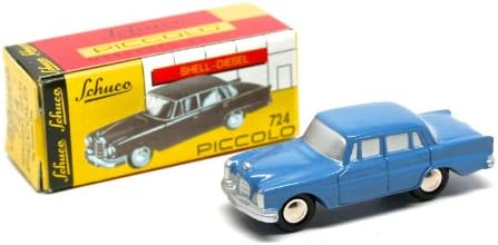 MERCEDES 220 SE (BLUE) * SCHUCO PICCOLO * 1998 Solid Die-Cast 1:90 Scale Vehicle