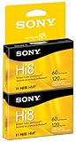 Sony Media P6120HMPR/2C 2-Pack 120-Minute Hi8 Tape with Hangtab