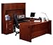 Tuscany Brown U-Shape Desk with Hutch Embassy Tuscany Collection by Bestar Office Furniture - OFG-UD