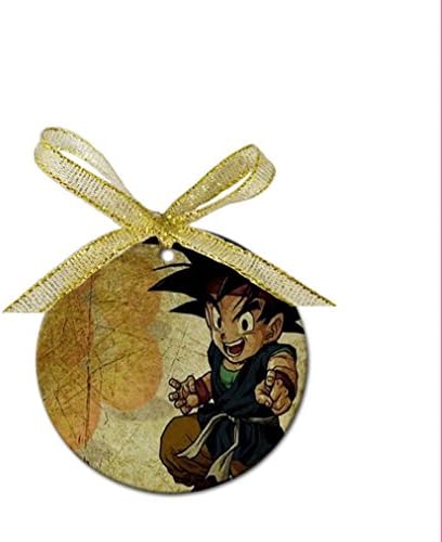 Dragon Ball Z Anime Funny Custom DIY Crafts Christmas Holiday Festival Porcelain Round Ornament
