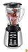 Oster BVCB07-Z Counterforms 6-Cup Glass Jar 7-Speed Blender, Brushed Stainless/Black