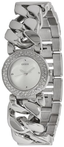 GUESS Women's U11662L1 Shine and Sparkle Chain Bracelet Watch