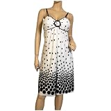 White O-ring Accent Polka Dot Plus Size Dress