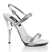 Envy-552 5 Inch Sexy Formal Shoe Womens Slingback Sandal With Rhinestones Pleaser Silver