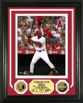 Highland Mint Los Angeles Angels of Anaheim Torri Hunter 24KT Gold Coin Photo Mint