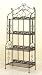 70" High Detailed Pattern 4- Tier Metal BAKERS RACK