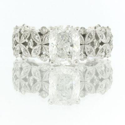 2.58ct Cushion Cut Diamond Engagement Anniversary 