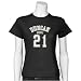 Search : San Antonio Spurs Ladies Black #21 Tim Duncan Slim Player T-shirt