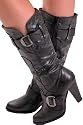 EyeCatchShoes - Women's Vesta Faux Leather Adjustable Calf Boots