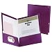 Oxford 5049526 Metallic Two-Pocket Folders, Purple, 25/Box