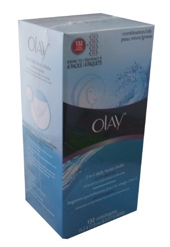  Olay 2 In 1 Daily Facial Cloths for Combination / Oily Skin 132-Count 