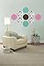 Brewster WPD90218 Flirt Decals, Five 13-Inch Dots, Pink