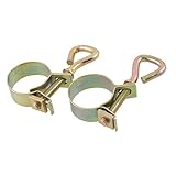 uxcell ホースクランプ　パイプクランプ　調整　ゴールドトーン　2個入 15mm-20mm