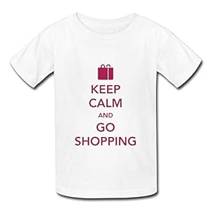 Funny O-neck Keep Calm Shopping Kids T Shirt