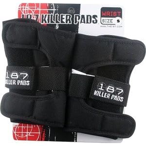 187 Black Small Wrist Skateboard Pads