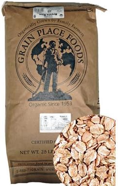 Grain Place Foods Non-GMO Organic Rolled Triticale 25lb Bag