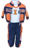 Newborn Illinois Fighting Illini 3 piece Track Set