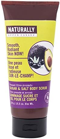 Naturally Sugar and Salt Body Scrub, Pressed Olive Avocado, 6.8 Fluid Ounce
